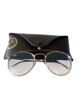 NEW RAY-BAN RB3647N Double Bridge Sunglasses Rose Gold / Blue Gradient 51mm
